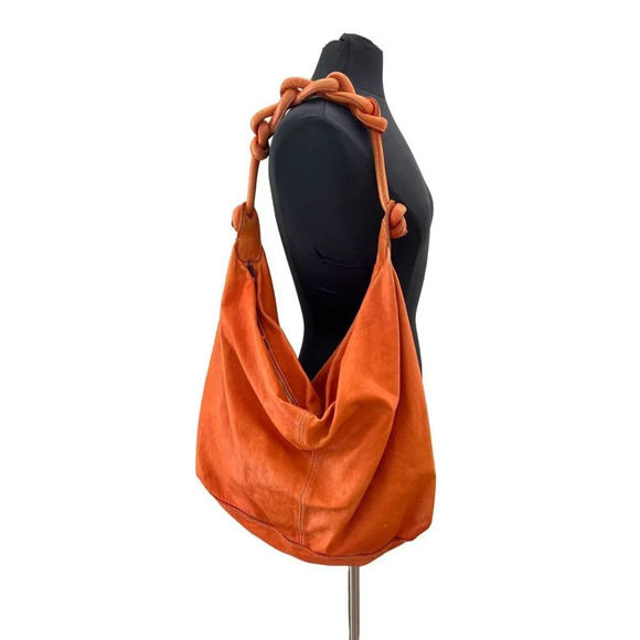 Sissirossi Orange Leather Shoulder Bag - Picture 2 of 11